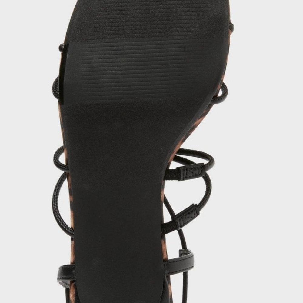 a new day Black and Gold Leopard Sandals - Picture 4 of 5